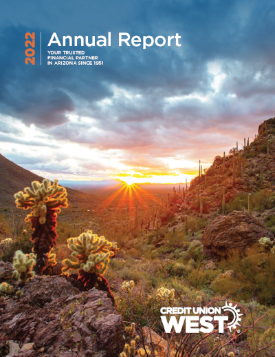 Interactive flip book for the Credit Union West 2021 Annual Report